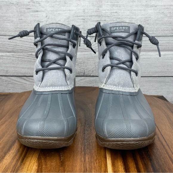 Sperry Saltwater Syren Gulf Quilt Duck Boot Grey Glitter STS84447 Women’s Size 7 - Picture 5 of 11